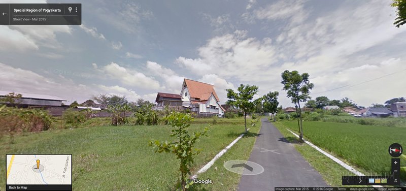 Here's the curch view using Google Street View