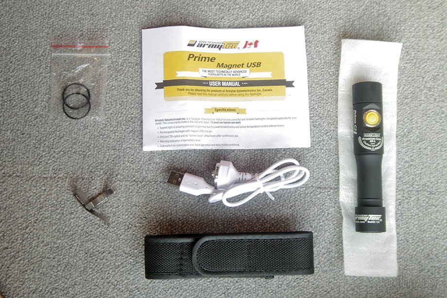 Armytek Prime C2 package contents